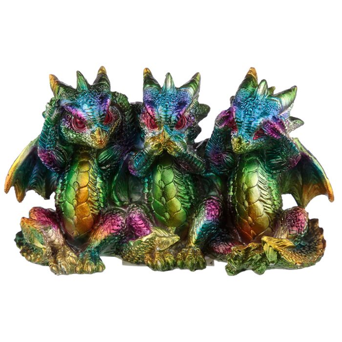 Regnbågsdrake Metallic Hear No See No Speak No Evil