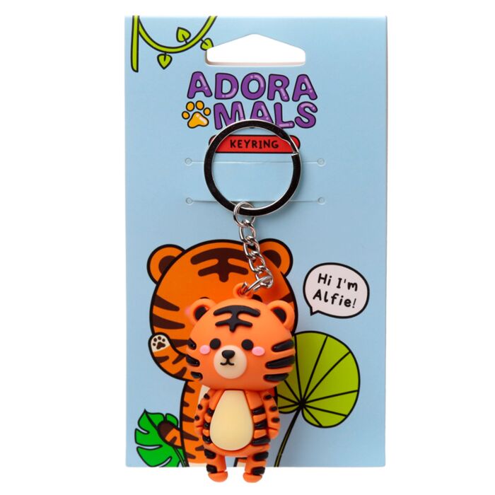 Alfie the Tiger Adoramals 3D PVC Nyckelring