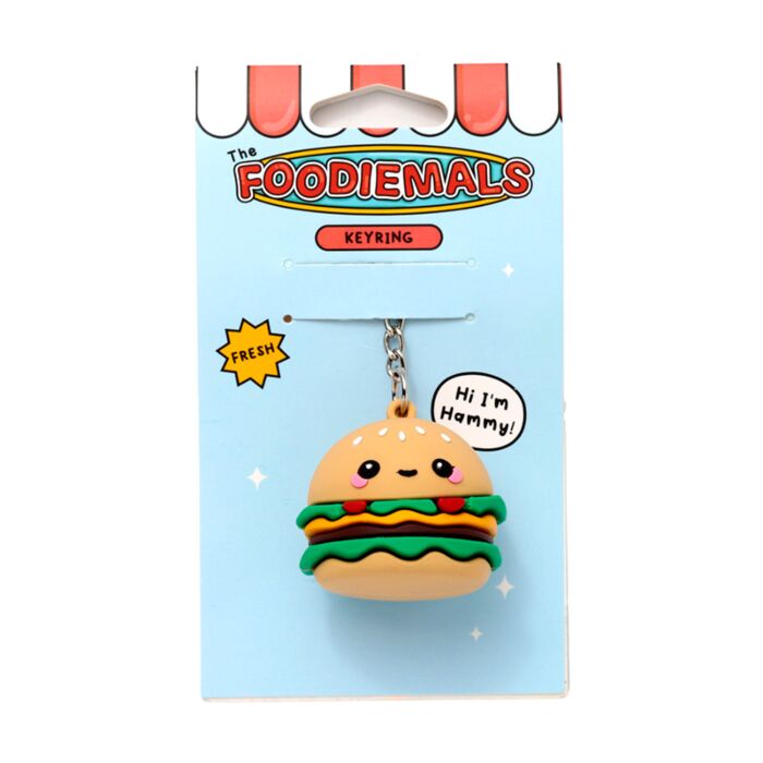 Hammy the Burger Foodiemals 3D PVC Nyckelring