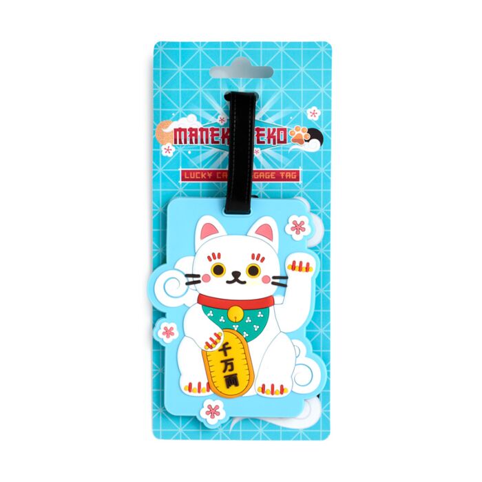 Maneki Neko Lyckokatt PVC Bagagelapp