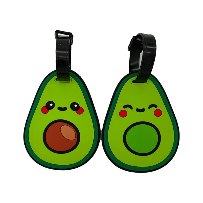 Foodiemals Avokado PVC Bagagelapp 2-Pack