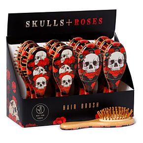 Skulls and Roses Hårborste i 100% Bambu