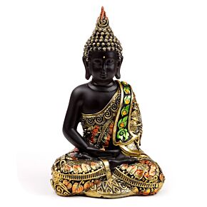 Svart & Orange Guld Thai Buddha Contemplation