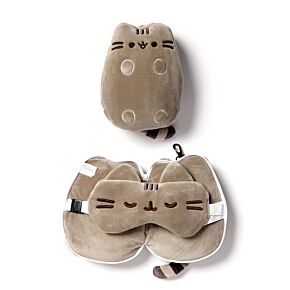 Relaxeazzz Pusheen Katt Formad Resekudde & Ögonmask