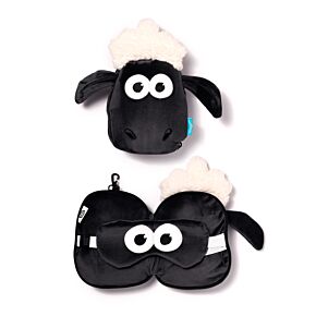 Relaxeazzz Shaun the Sheep Rund Plysch Resekudde & Ögonmask