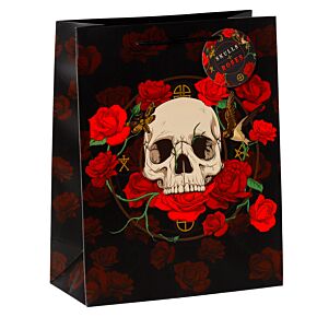 Skulls and Roses Röda Rosor Presentpåse - Stor