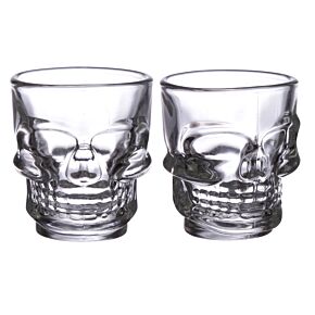 2-Pack Skulls & Roses Dödskalle Shotglas (60ml)