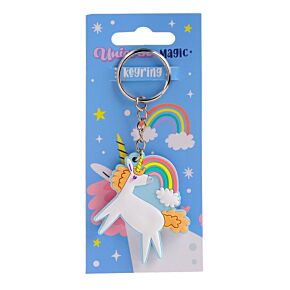 Unicorn Magic Enhörning Orange PVC Nyckelring