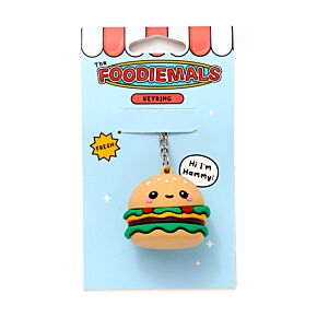 Hammy the Burger Foodiemals 3D PVC Nyckelring