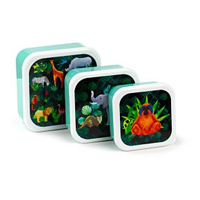 3-Pack Lunchlådor M/L/XL Animal Kingdom