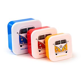 3-Pack Lunchlådor - Volkswagen VW T1 Camper Bus M/L/XL