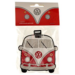 Volkswagen VW T1 Camper Bus Röd PVC Bagagelapp