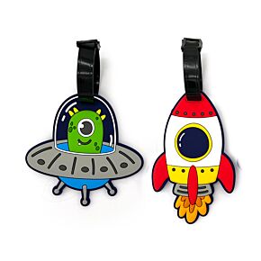 Space Cadets PVC Bagagelapp 2-Pack