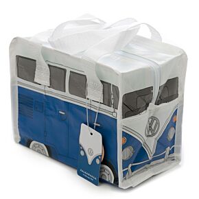 Volkswagen VW T1 Camper Bus Blå Liten Återanvändbar Lunchpåse i Återvunnen Plast