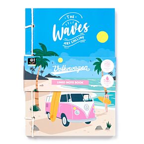 The Waves VW Volkswagen T1 Camper Bus A5 Anteckningsbok med Stenpapper