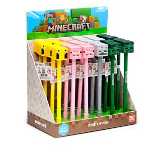 Minecraft Penna med Silikontopp (Gris/Bi/Zombie/Skelett)