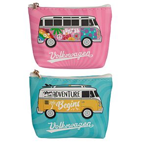 Volkswagen VW T1 Camper Bus Surf Adventure & Summer Love PVC Portmonnä