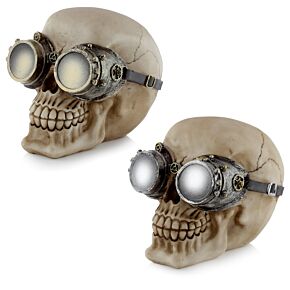 Steampunk Stil Dödskalle Ornament med Goggles