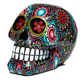 Day of the Dead Blommigt Tryck Dödskalle Ornament