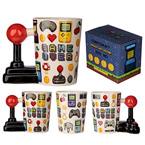 Game Over Joystick Mugg med Format Handtag med Pixel Dekal