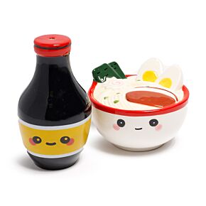 Nori the Ramen Foodiemals Salt & Pepparset i Keramik