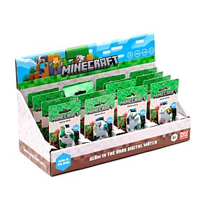 Minecraft Självlysande Digitalklocka i Silikon