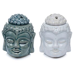 Aromalampa med Krackelerad Glasyr Thai Buddha Huvud