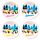 VW Volkswagen T1 Camper Bus The Waves 4-Pack Picknicktallrikar i RPET